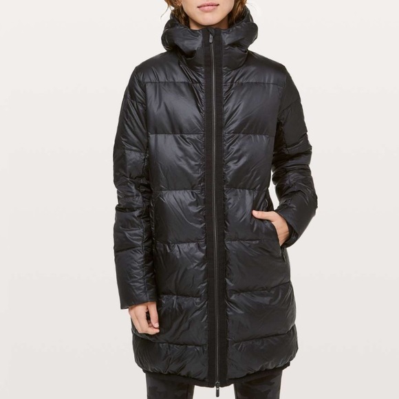 NWT Lululemon Cloudscape Long Puffer Jacket Black Size 2 - Picture 1 of 7